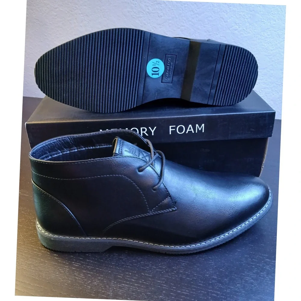 London Fog Blackburn Mens Black Chukka Boots Memory Foam LFM-BLACKBURN 10.5 M